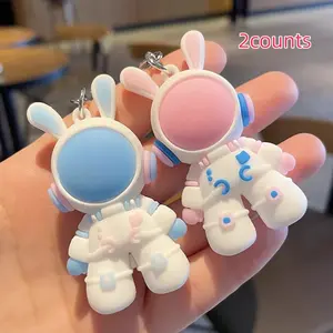 Space Rabbit Keychain for Kids & Students, Cute Backpack Pendant Gift for School Season, Adorable Design for Children