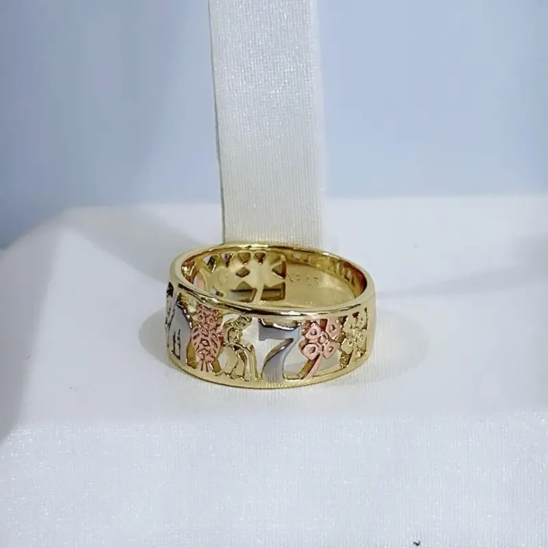Lucky Ring -  14k Laminated Gold Hypoallergenic 3 Layers Protection Daily Wear Jewelry Elegant Ring for Sensitive Skin