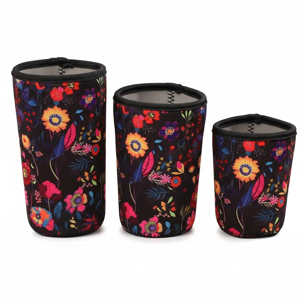 Ice Coffee & Cold Soda Insulated Neoprene Cup Sleeve, Mug, Tumbler, Heat Resistant Rubber Cover, Durable Drink Protector, Reusable Drinkware Covers, Portable, Reusable, Lightweight, Perfect for Hot Beverages, Thermal