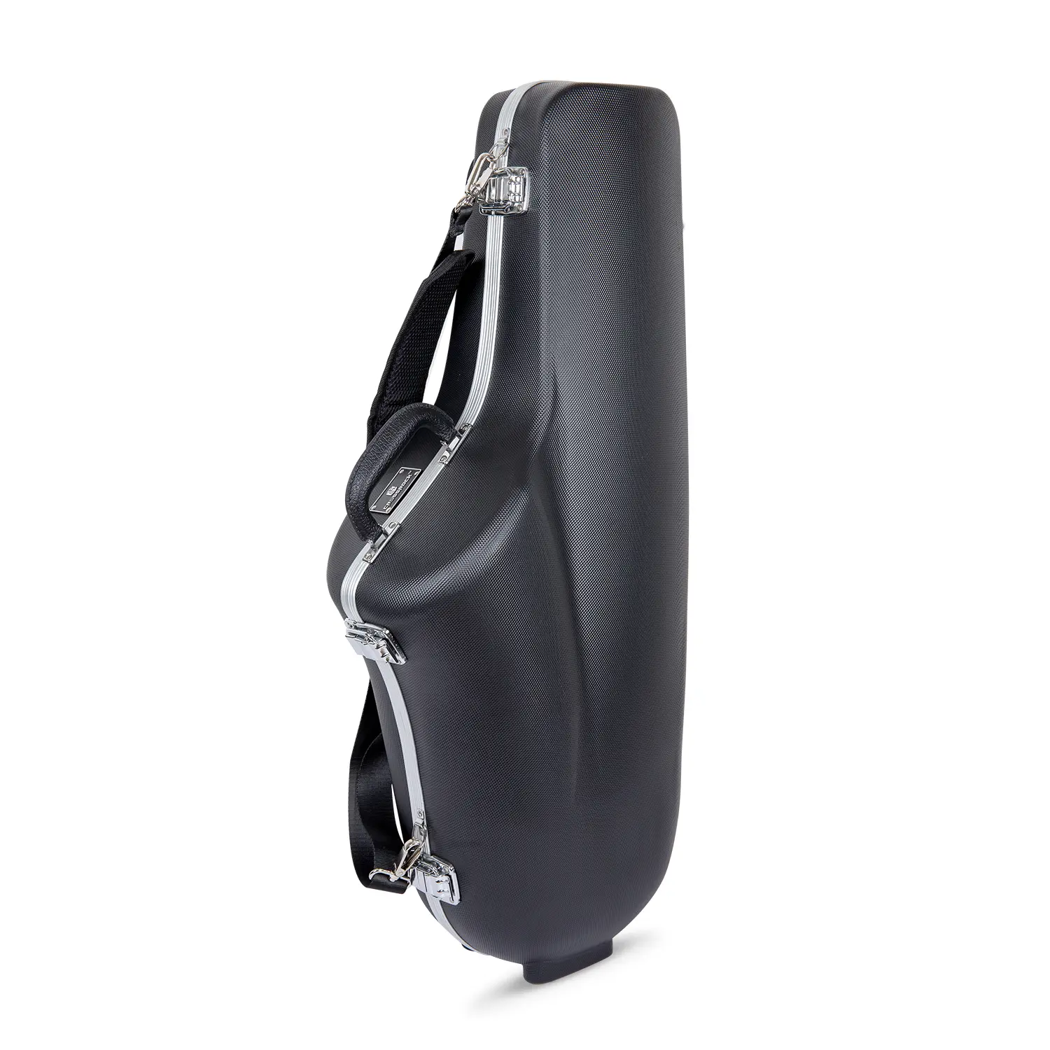 Crossrock ABS Hard-Shell Case for Tenor Saxophone with Single Shoulder Strap-Black