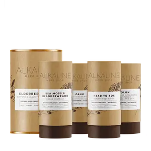 Happy Mood Bundle - Sea Moss & Bladderwrack Supplement, Head to Toe Supplement (Happy Healthy Body), Colon Supplement (Happy Colon), Calm Supplement (Happy Mood), and Elderberry Tea