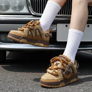 Q-AND Color Block Height Boost Platform Sneakers, Non-slip Breathable Warm Thick Sole Trainers, Couple Style Casual Athletic Shoes for Men Women, All-season School Streetwear Walking Daily Outdoor Trendy Comfy Fashion Sports Footwear