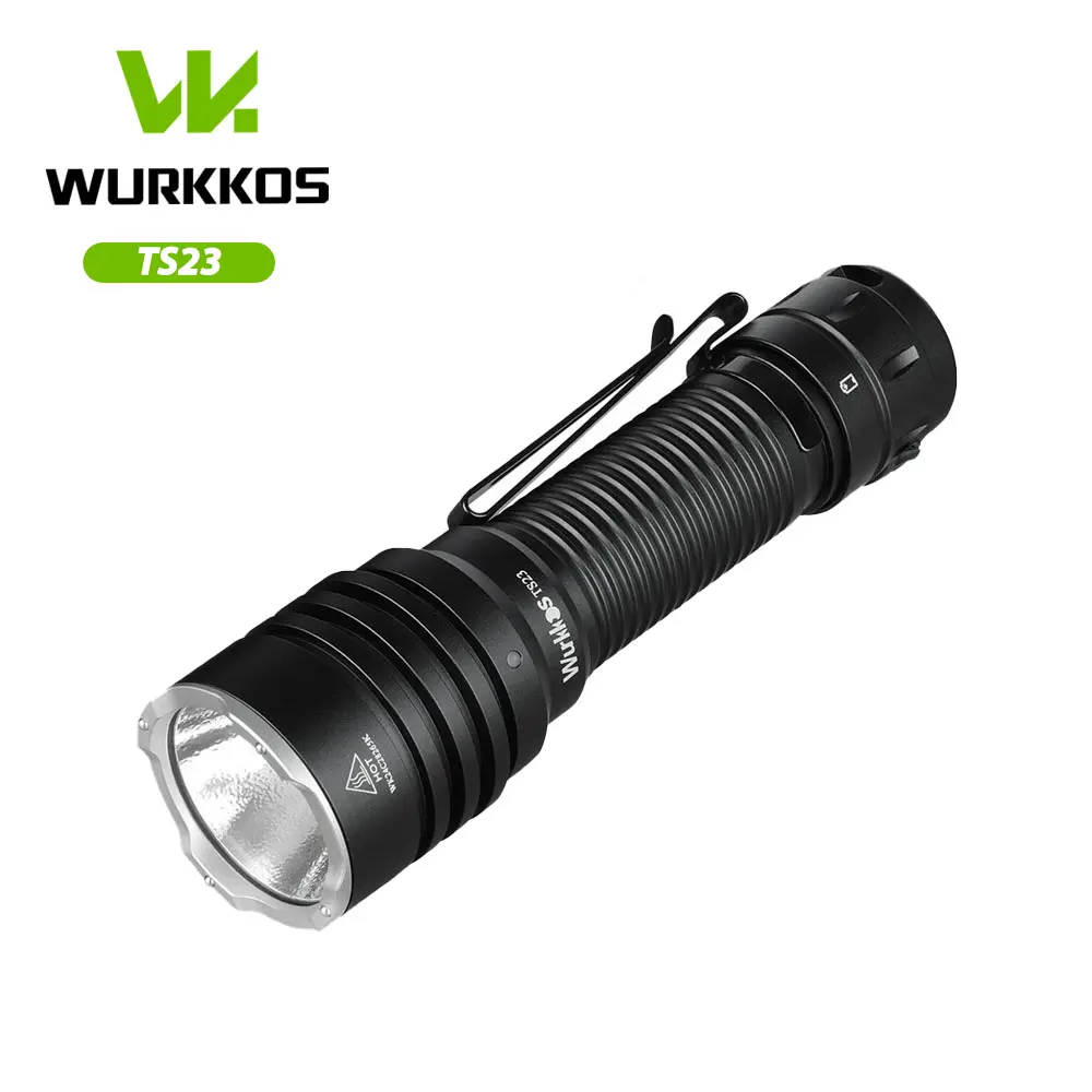 Wurkkos TS23 21700 Tactical Flashlight XHP70.3 HI LED 5000Lm Torch IP68 Waterproof Two Group Mode EDC Tail Switch