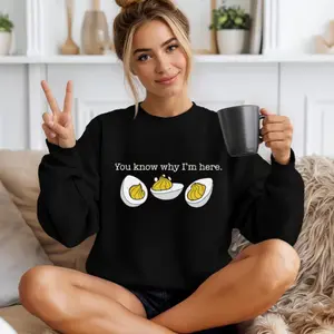 You Know Why I'm Here Sweatshirt, Deviled Eggs Shirt, Thanksgiving T-Shirt, Funny Food Shirt, Food Lover Tee, Boiled Egg