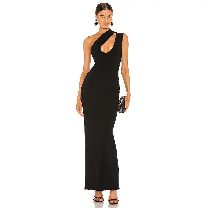 SOLACE London Krista Maxi Dress in Black
