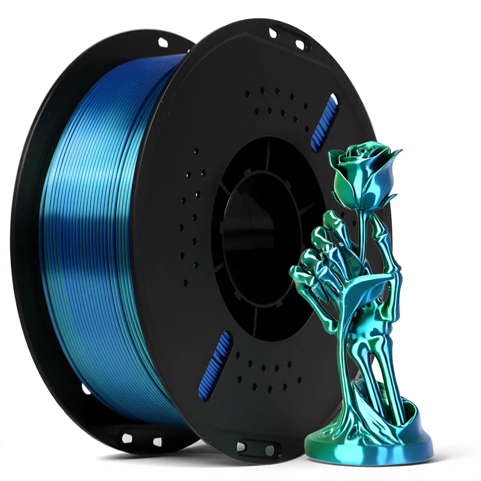 1 Kg Silk Dual-Color Deep Teal