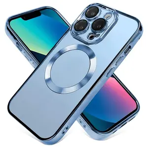 Ultra-slim aesthetic protective case suitable for iPhone 17 Pro Max, 16, 15, 13, 14, 12, 11 Pro Max, 17 Air, 15 Plus. Compatible with wireless charging and magnetic plated protective cases.
