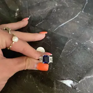 Blue cocktail ring