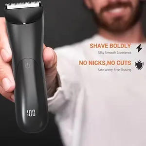 Men's Electric Hair Trimmer, Rechargeable Lithium Battery Shaver, Cordless Grooming Tool, Ideal for Body & Facial Hair Removal