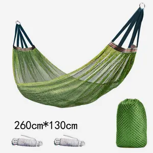 Outdoor Hammock - Ice Silk Mesh Swing with Anti-Roll Spreader Bars, Camping & Travel Gear, Outdoor Hammocks, Outdoor Hammock Hammocks