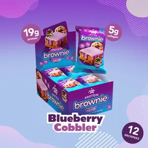 12 Pack - Blueberry Cobbler Prime Bites Protein Brownies 12 Pack - Blueberry Cobbler Prime Bites Protein Brownies