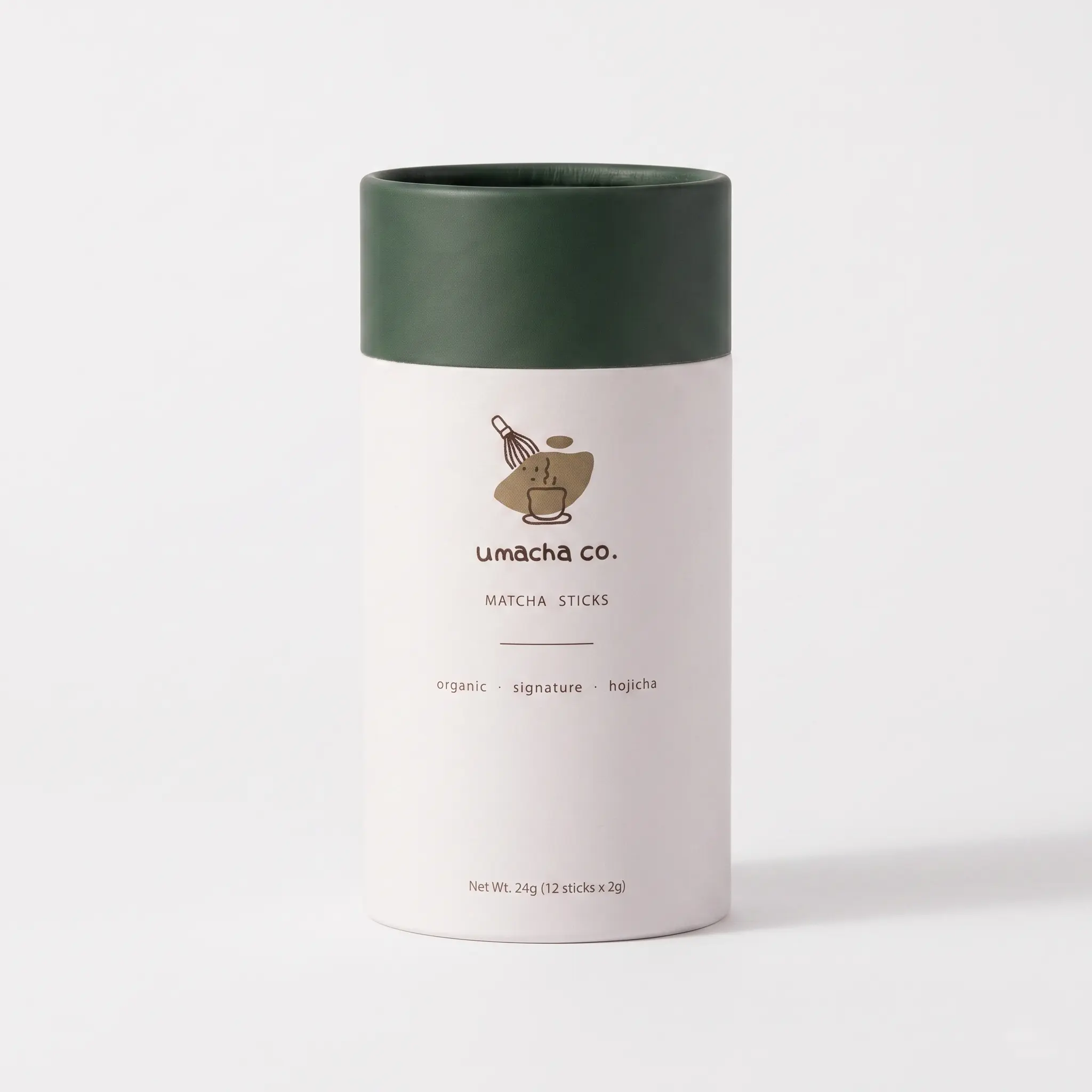 Umacha co. 3-in-1 Matcha & Hojicha Sticks Set (24g) | Organic Ceremonial Grade Matcha Powder | Travel-Friendly Single Serve Sticks (12 Packs)