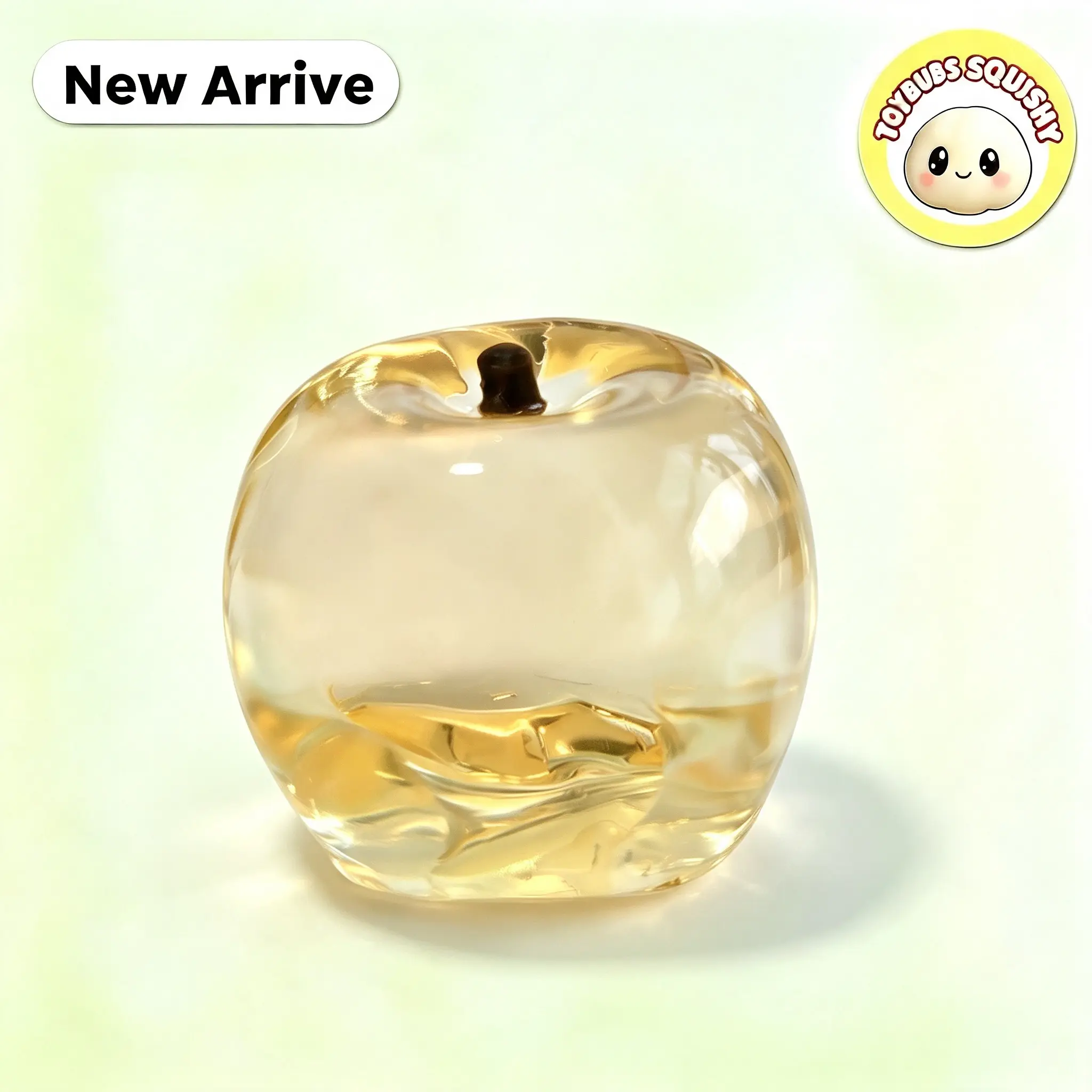 Champagne Square Apple Food-Grade Silicone Squishy Charm, DIY Keychain & Bag Charm, Holiday Gift, Birthday Gift, Best Friend Gift