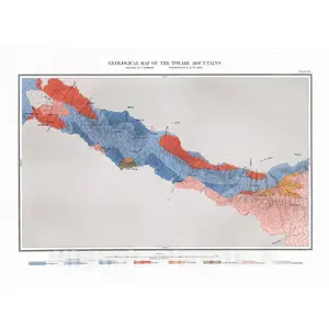 Toiyabe Mountains Geological Map - Plate No. 13, 1870