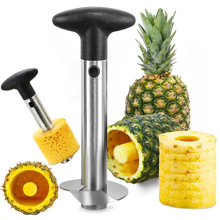 Pineapple Corer and Slicer Cutter Stainless Steel Tool for Easy Fruit Removal Kitchen Gadgets Kitchenware（Blade diameter 3.5 inches）