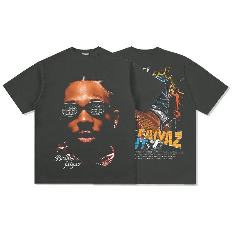 Brent Faiyaz T-Shirt, Vintage Rap Graphic Tee, R&B Hip Hop Streetwear Shirt, Unisex Casual Wear