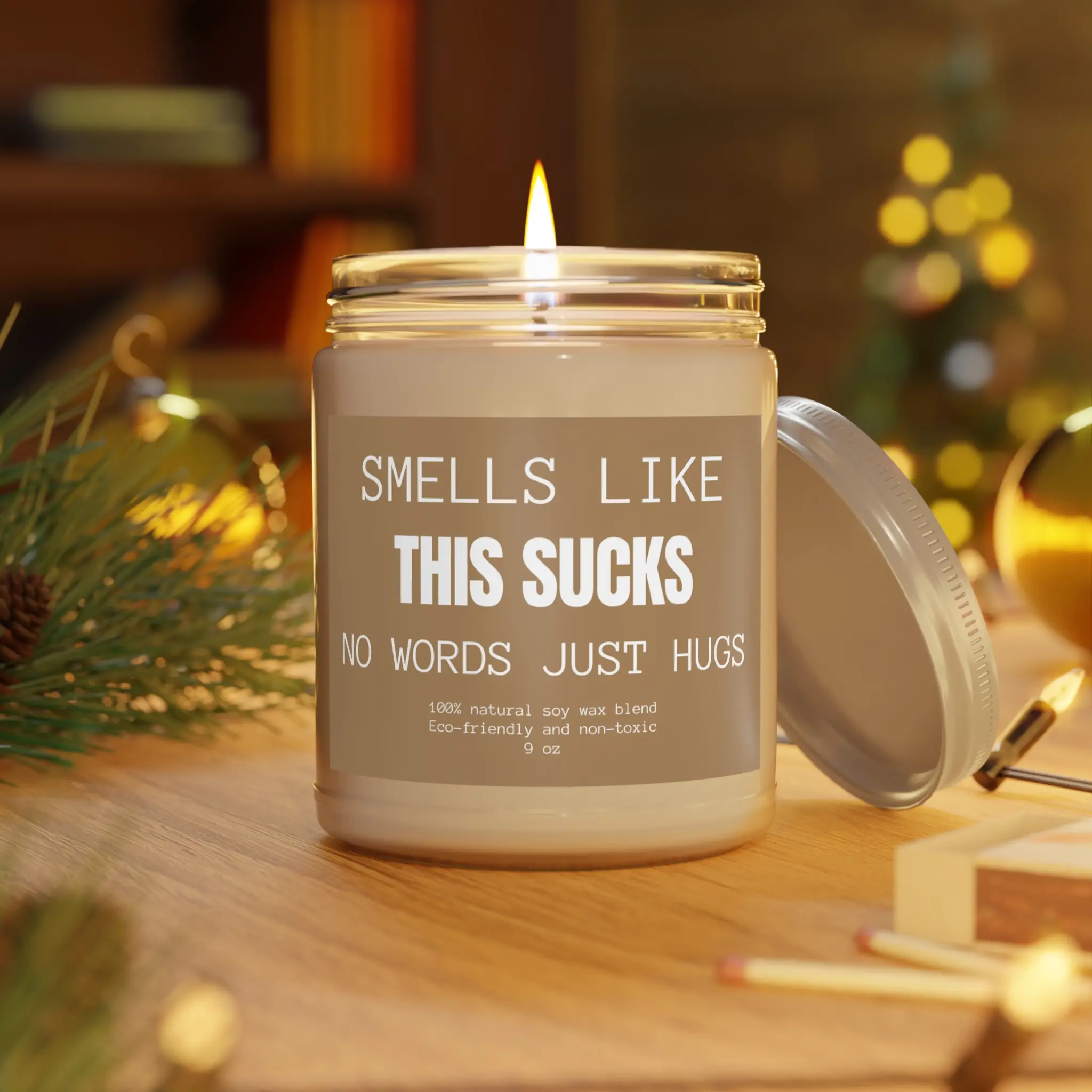 This Sucks Grief Candle, Loss of Family Member Sympathy Gift Memorial Gift Mourning Condolence Scented Candle Eucalyptus Scent