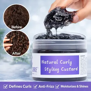 Natural Curly Styling Custard – Curl Defining & Hold Gel for Wavy, Curly Hair