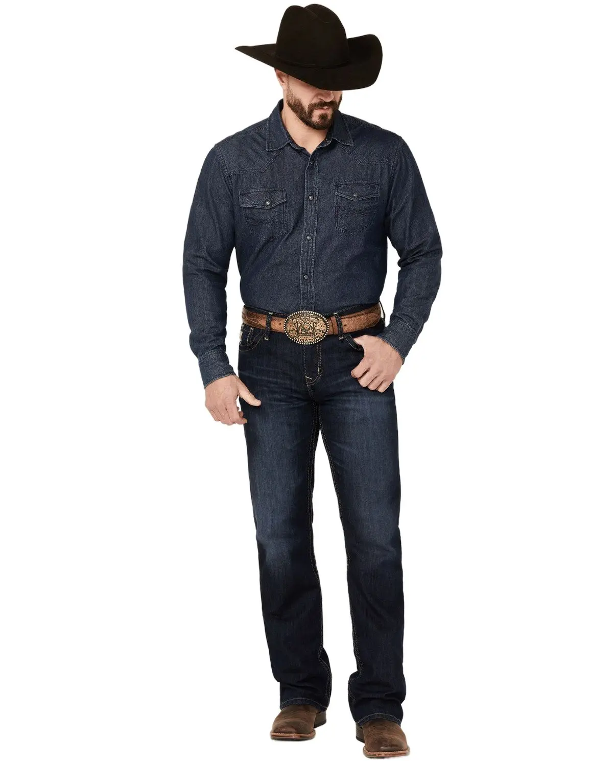 Cinch Men's Men'S Ian Dark Rinse Slim Bootcut Performance Stretch Denim - Mb59736001