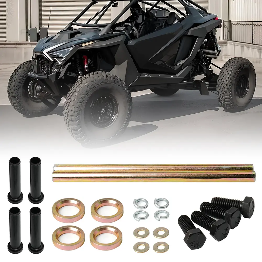 1 x Front Lower A-Arm Bushing & Shaft Kit (Part No. 7501093, 283x16x16mm, Aluminum+ABS) - Direct Replacement for Polaris Sportsman/Trail Models (Replaces 5020681), Simple Install, Stability Boost, Comprehensive Coverage