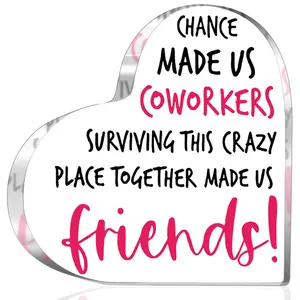 Personalized Acrylic Plaque for Coworker or Boss | Going Away, Retirement, or Birthday Gift for Colleague or Best Friend | Work Decor Decoration Signs
