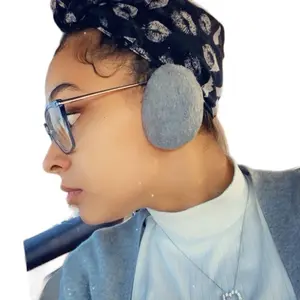 Snap/ clamp on ear warmers . No more messy hair