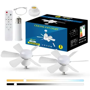 30W Socket Ceiling Fan Light,   LED Fan Light with With Remote Control，Pure Copper DC Motor,Frequency Conversion is More Energy-Saving,Quieter,Reversible,Stronger and Smoother Wind, Timer LED Ceiling Fan with Memory Function, Adjustable Lighting