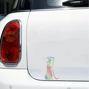 Halloween Car Stickers 2-Pack, Two-Color Spooky Auto Decals, Waterproof Window & Body Stickers for Halloween Party Decoration