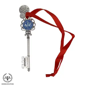 Alpha Omega Epsilon Christmas Ornament Santa Magic Key