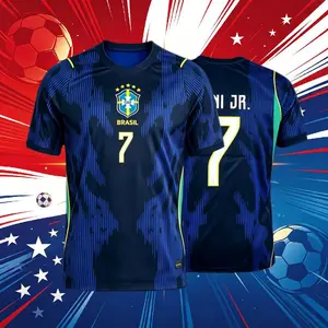 2026 Brazil National Home And Away 10# Neymar 7# 11# Short And Long Sleeve Soccer Jersey Fans Version Breathable