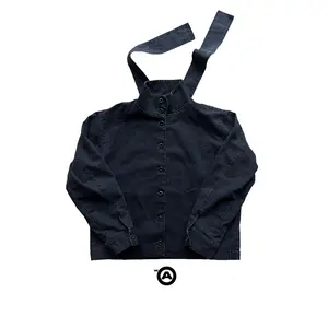 'Knot' Washed Black Canvas Jacket