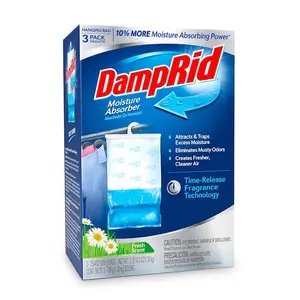 DampRid 15.4 oz Hanging Moisture Absorber, Pack of 3, Fresh  - Hangable Fragrance Scent Scented