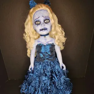 Creepy horror doll lil Blue Girl Bethany