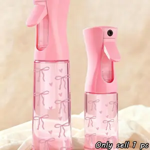 Bow Tie Pattern PET Refillable Travel Spray Bottle,Professional High Pressure Atomizer Spray Bottle, 200ML/300ml High Pressure Continuous Automatic Airless Fine Mist Sprayer, Hair Styling Tools, Hair Care Products And Accessories, Salon Beauty Travel Esse