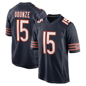 Chicago Odunze 15 Navy/Orange/White Football Player Game Jerseys, Sports Stitched T-shirts Top for Men Women Youth Boys Girls