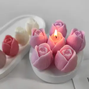 4Pack Tulip Silicone Mold | Flexible Flower Design, Heat-Resistant | Handmade Soap, Candle Making, Craft Projects | Tulip Silicone Mold (Moule en silicone tulipe)