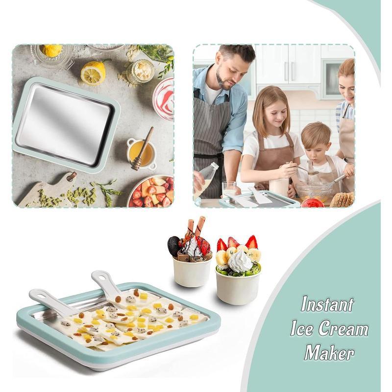 nstant Cream Maker, Rolled Cream Maker, Frozen Yoghurt Plate Instant Gelato Pan/Roll, Homemade DIY for Fun Parent-Child Activities Families White ice nstant Cream Maker, Rolled Cream Maker, Frozen Yoghurt Plate Instant Gelato Pan/Roll, Homemade DIY for Fun Parent-Child Activities Families White ice