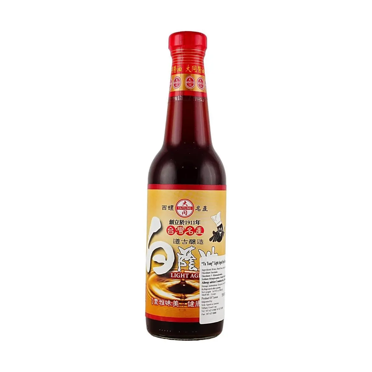 TA-TUNG Taiwan DaTung White Soy Sauce 500ml - Light Brewed Seasoning for Delicate Flavors