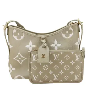 Pre-owned Louis Vuitton Leather Shoulder Bags Carryall PM Monogram Empreinte Shoulder Bag Beige