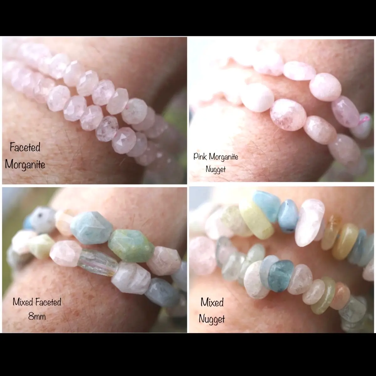 Bracelet Nugget Pink 3-9mm