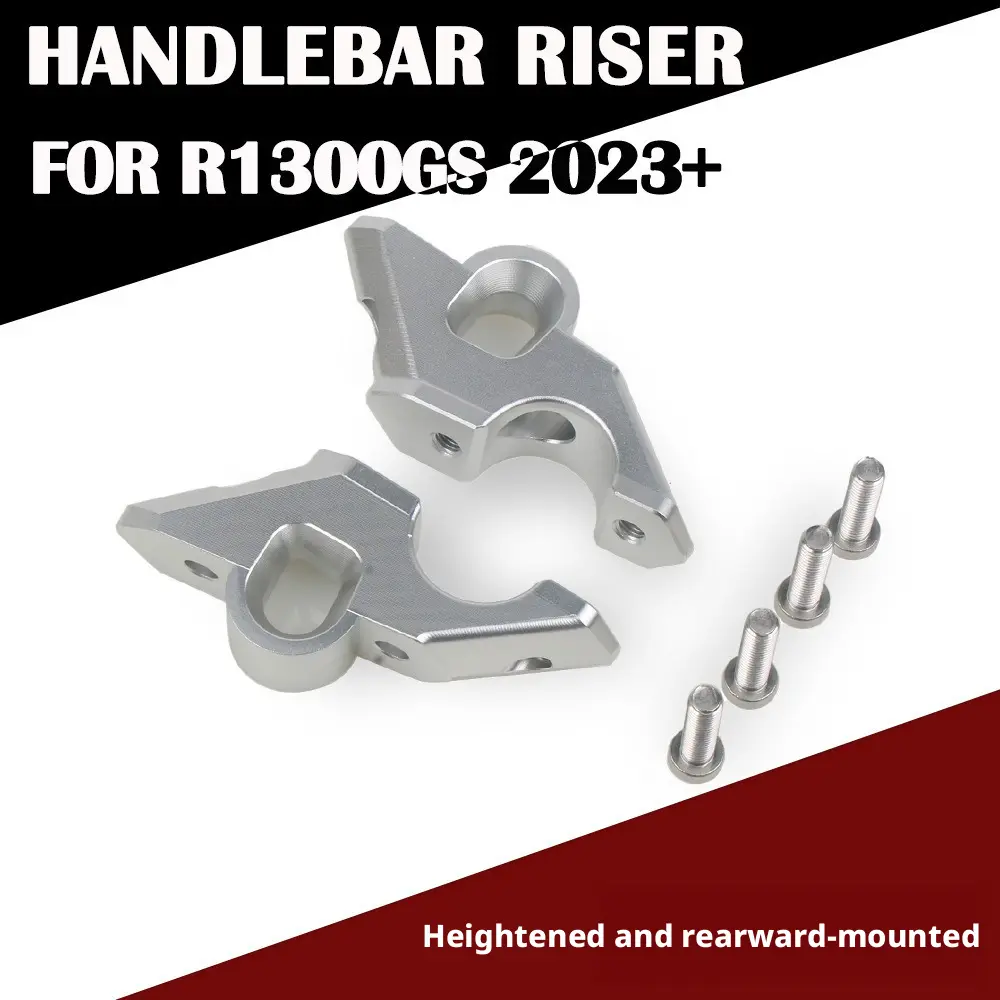 Applicable for the modification of the handlebars of BMW R1300GS/ADV vehicles.The handlebars can be raised and moved forward.The front of the vehicle can also be raised Handle Bars