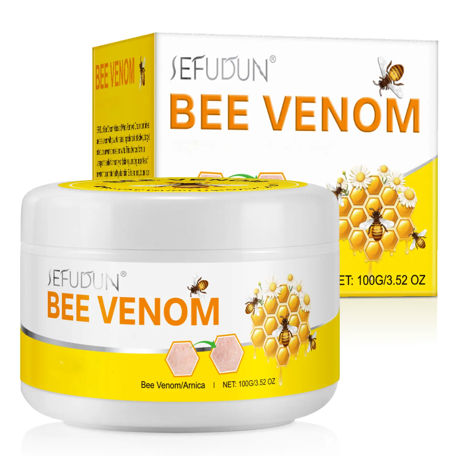 SEFUDUN Bee venom /Arnica Removal Cream - 100G/3.52 OZ Skincare Moisturizers For men and women