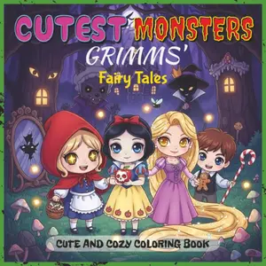 Cutest Monsters Coloring Book: Grimms' Fairy Tales: Spooky Cute Chibi Fairytale Characters, Haunted Forest Scenes, and Gothic Fantasy Art for Horror & ... Relief (Cutest Monsters Coloring Book Series)