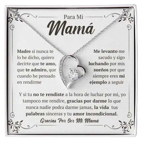 Nuevo collar con colgante de corazón: regalo de moda para mamá, mujeres y chicas (ideal para el Día de la Madre, cumpleaños o Navidad). Incluye caja.
