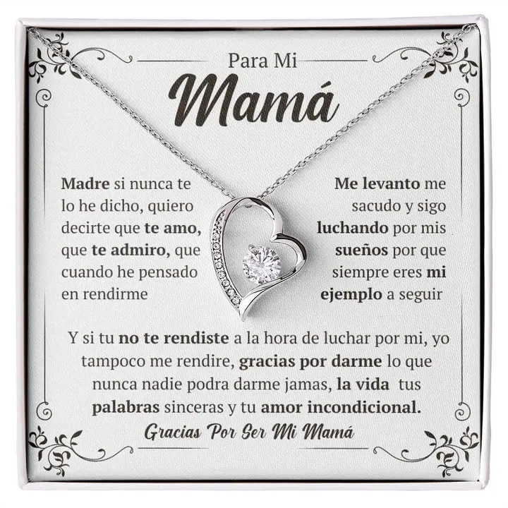 Nuevo collar con colgante de corazón: regalo de moda para mamá, mujeres y chicas (ideal para el Día de la Madre, cumpleaños o Navidad). Incluye caja.
