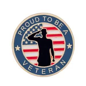 Proud To Be A Veteran Enamel Pin
