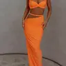 DOUCIU Multicolor Summer Beach Vacation Cool Light Sexy Hot Thin Cutout Matching Set Women's Twisted Spaghetti Strap Vest Skirt Two-Piece Set