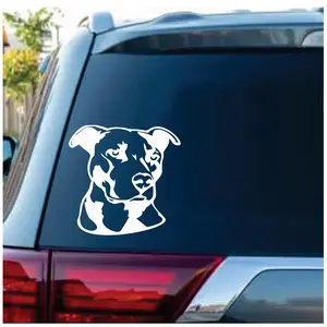 Pitbull Head Car Window Vinyl Decal Sticker