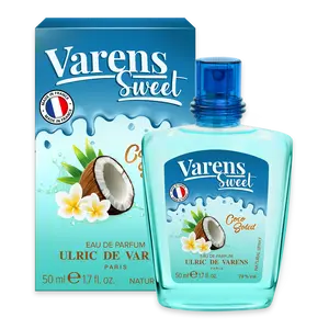 Ulric De Varens Sweet COCO SOLEIL Eau De Parfum for Women 1.7 Fl Oz - Coconut Cream, Cane Sugar, Tiare Blossom, Vanilla, Sweet Musk