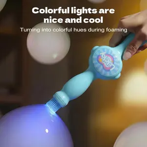 Fog Bubble Machine Rechargeable Automatic Electric Smoke Bubble Maker, Handheld Bubble Maker, Colorful Lights, Music, Elastic Bubble Fog Wand for Kids Parties, Beaches, Summer, Easter Basket Stuffers, 70ml Bubble So